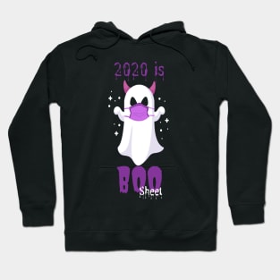 2020 Is Boo Sheet Halloween funny ghost wearing mask Hoodie